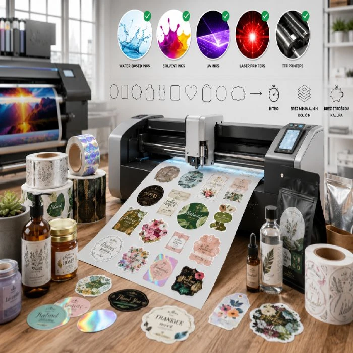 Digitalni razrez etiket za inkjet tisklanike ponderirano